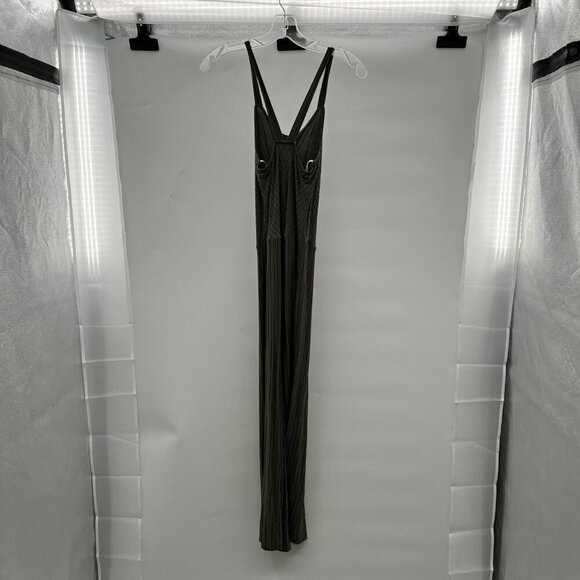 Rolla Coster Sleeveless Maxi Dress Green/Black Striped Women's Size Small - Picture 7 of 8